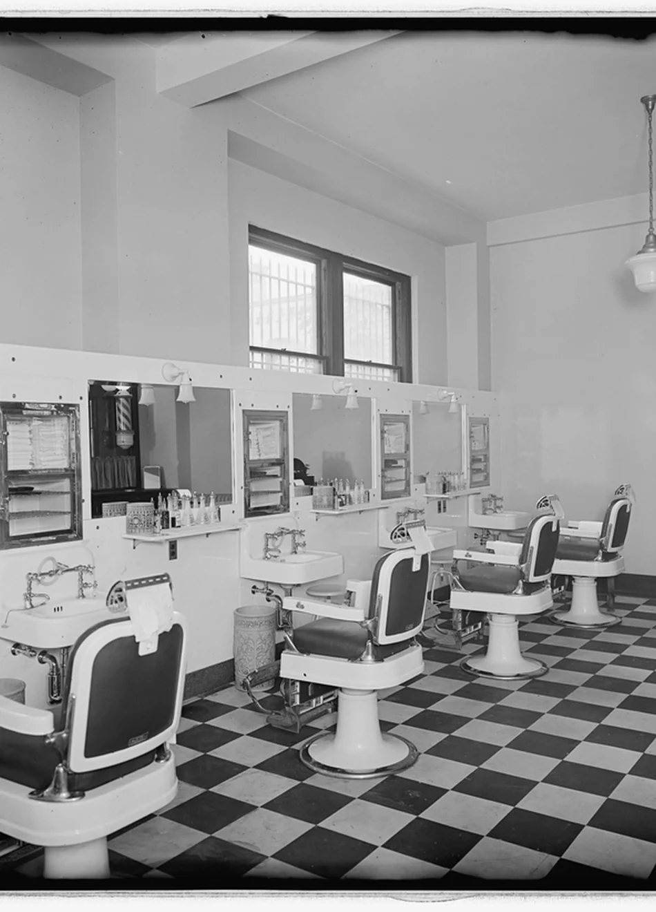 Inside the barbershop