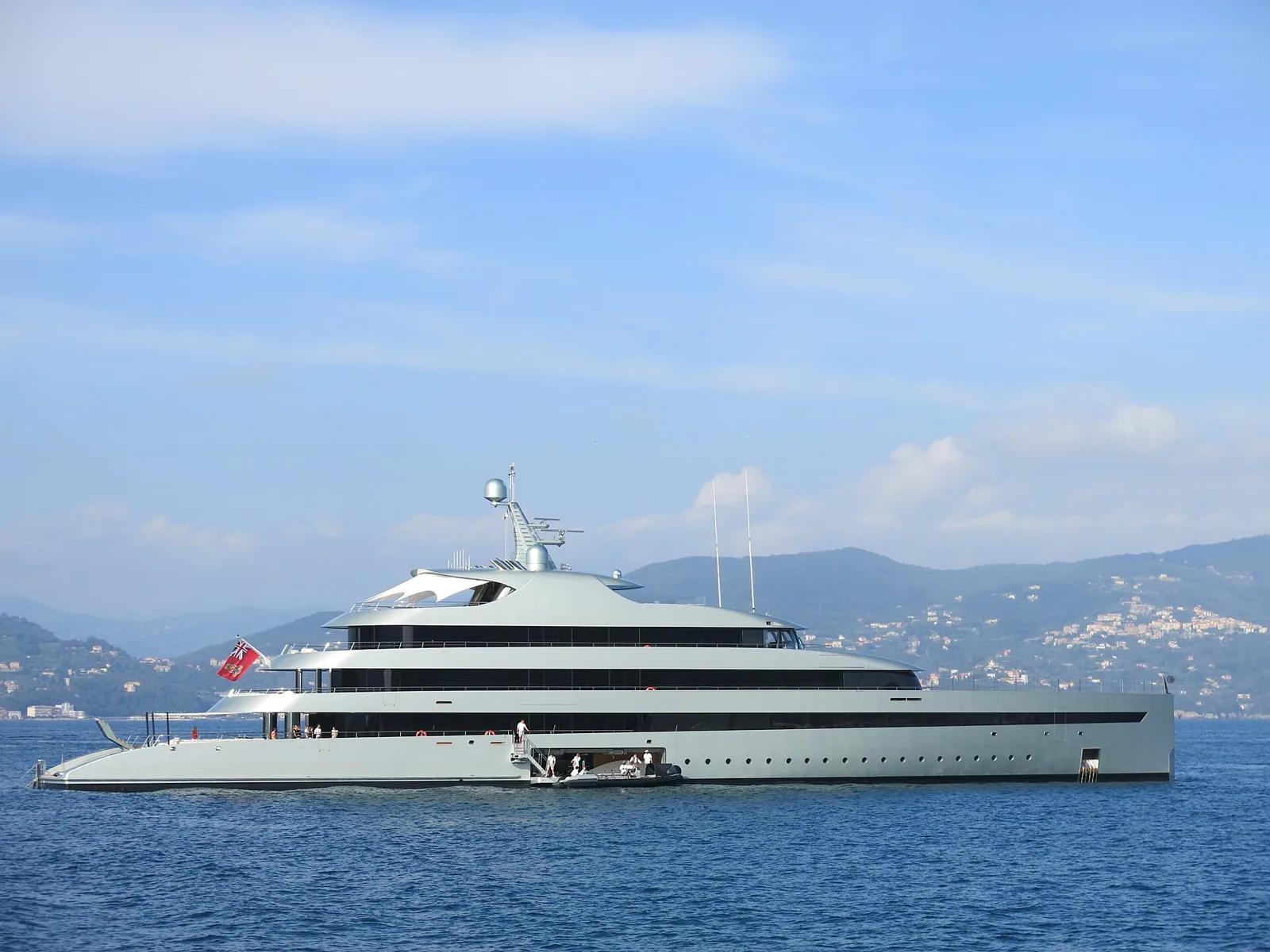 Sleek explorer yacht cruising