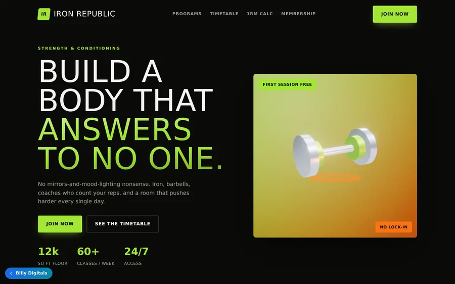 Fitness template