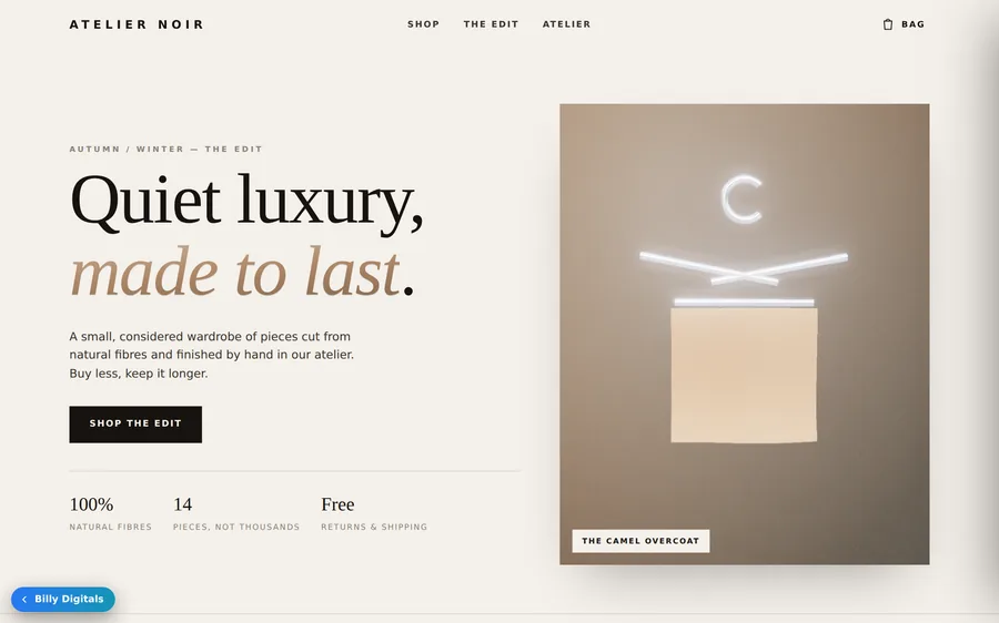 Fashion store template